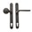 Dauby veiligheidsbeslag knop/kruk - Pure TOP + PH1928 - verouderd ijzer zwart - profielcilinder 92 mm
