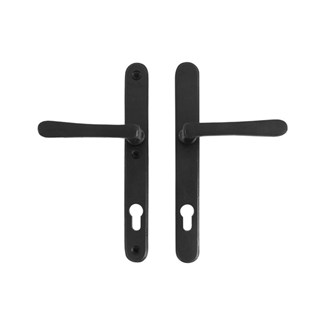Dauby veiligheidsgarnituur kruk/kruk - Pure PHL + PHL - verouderd ijzer zwart - profielcilinder 92 mm