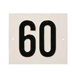 Besbo huisnummerplaat - Nr. 60 - aluminium