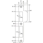 Nemef sluitplaat - pa4000/17 RVS - draairichting 2-4 korte lip