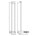 Intersteel reserverolhouder - U-vorm - duo montage - 3 rol - RVS