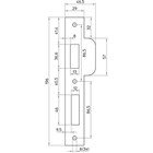 Nemef sluitplaat tbv tonrolslot - 689 - korte lip
