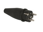 Qwatt Pro stekker RA/PA smal - rub IP44 - 1,5 mm - zwart - 2010001