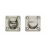 Intersteel toilet-/badkamersluiting met vierkant rozet - 37x37 mm - nikkel