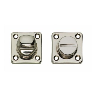 Intersteel toilet-/badkamersluiting met vierkant rozet - 37x37 mm - nikkel