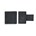 Dauby meubelknop - Pure PQ-45 - verouderd ijzer zwart - 45 mm