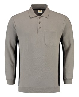 Tricorp polosweater Bi-Color - Workwear - 302001 - grijs/zwart - maat XS