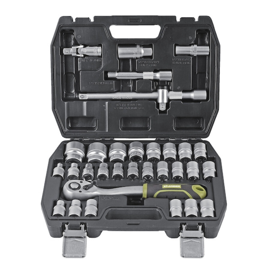 XHANDER 1/2" dopsleutelset met ratel 32-delig