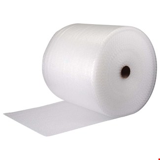 Verpakkings/noppenfolie - 150cm breed x  100 m lang - transparant