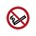 Brady verbodsticker P002 rond10 roken verboden pictogram
