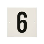 Besbo huisnummerplaat - Nr. 6 - aluminium