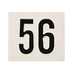 Besbo huisnummerplaat - Nr.    56                     - aluminium 