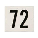 Besbo huisnummerplaat - Nr. 72 - aluminium