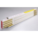Stabila duimstok met veer - 2 meter - type 617 - hout wit/geel - 01128