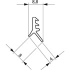 GU tochtprofiel p743gelast v/GU-953/54h 9-26729-25