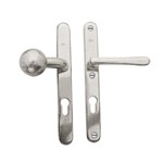Dauby veiligheidsbeslag knop/kruk - Pure TOP + PHL - wit brons - profielcilinder 92 mm