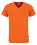 Tricorp T-shirt V-hals fitted - Casual - 101005 - oranje - maat 3XL