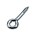Gebr. Bodegraven schroefoog voor windhaak - No. 10 - 25x8x4,45mm - verzinkt