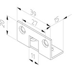 Nemef hoeksluitplaat tbv espagnolet 9x9 1-7