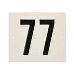 Besbo huisnummerplaat - Nr. 77 - aluminium