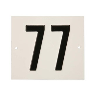 Besbo huisnummerplaat - Nr. 77 - aluminium