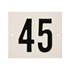 Besbo huisnummerplaat - Nr. 45 - aluminium