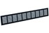 Nedco op-/inbouw plintrooster - 600x100mm - zwart - aluminium