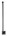 Dauby toiletrolhouder enkel - Pure Plus Square - verouderd ijzer zwart - 350 mm - rechts