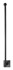 Dauby toiletrolhouder enkel - Pure Plus Square - verouderd ijzer zwart - 350 mm - rechts
