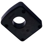 keukenstelpoot montageblok - opschroevend - zwart kunststof 
