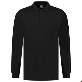 Tricorp 201019 poloshirt Jersey lange mouw Zwart - maat L
