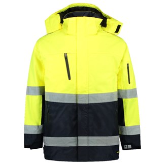 Tricorp Parka ISO20471 BiColor - High Visibility - 403004 - fluor geel/marine blauw - maat 3XL
