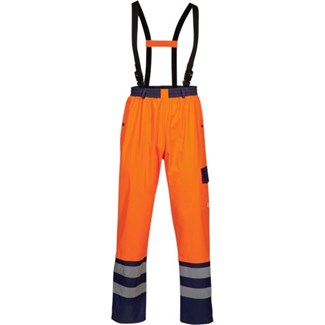 Opsial regenbroek - Darius - High Visibility - oranje/marine blauw - maat XXL