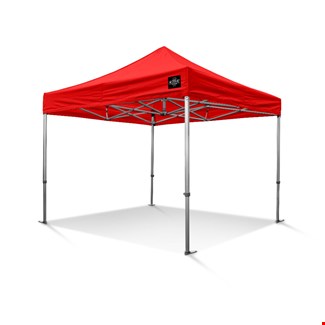 Grizzly werktent - GO-WORK 40 - 3x3 m - alum. frame smalle voet - rood