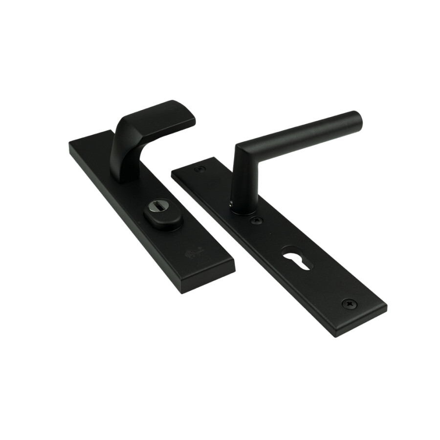 AMI veiligheidsbeslag knop/zonder kruk - SKG*** met kerntrekbeveiliging - PC 72 - deurdikte 63-67 mm - zwart