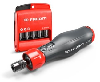 Facom ATPA4V.J12APB E-PROTWIST elektrische schroevendraaierset [12-delig] USB-C oplaadbaar - Phillips®, Pozidriv®, Torx®