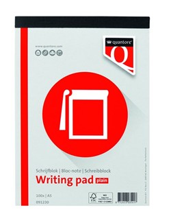 Quantore schrijfblok [100 vel] - Q091230 - A5 - gelinieerd - 60 g/m²