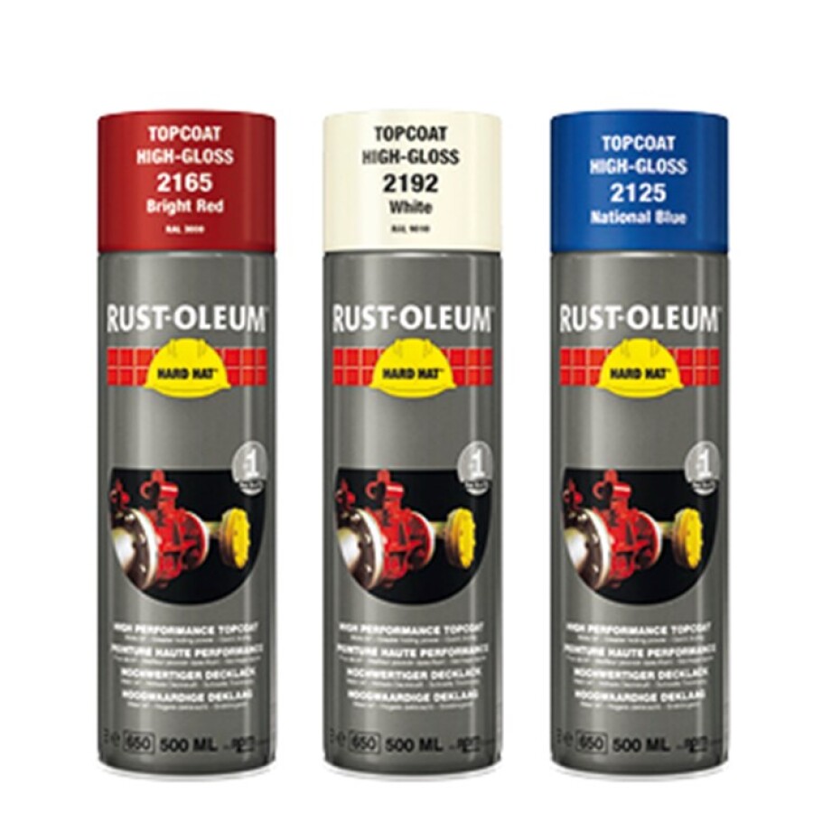 Rust-Oleum deklaag - Hard Hat - wit - 0.5l - spuitbus