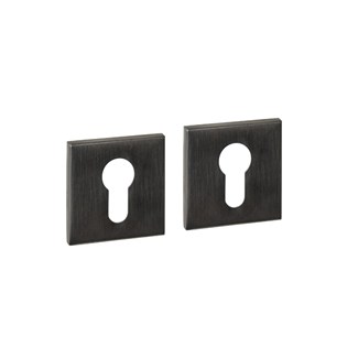 Intersteel Cilinderrozetten verdekt 53x53x6mm PVD Antraciet