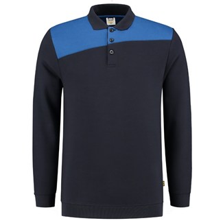 Tricorp polosweater - Bicolor Naden - marine blauw/koningsblauw - maat XS