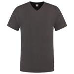 Tricorp T-shirt V-hals fitted - Casual - 101005 - donkergrijs - maat XXL