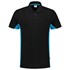 Tricorp Workwear 202002 Bi-Color unisex poloshirt Zwart Turquoise 5XL