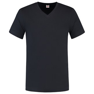 Tricorp T-shirt V-hals fitted - Casual - 101005 - marine blauw - maat M