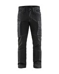 Blåkläder 1459 service werkbroek denim stretch - zwart maat 54