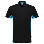 Tricorp Workwear 202002 Bi-Color unisex poloshirt Zwart Turquoise XL