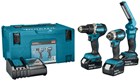 Makita DLX3090TJ allround-/montage accu combiset - 3x5.0 Ah accu en lader - in Mbox