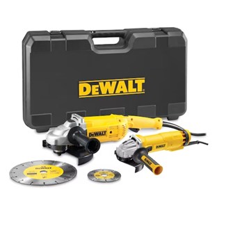 DeWALT DWE492SDT-QS slijpmachines (2x) met extra diamantschijven in kitbox