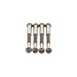 Intersteel patenboutjes met huls [4x] - M4x38 mm - vernikkeld
