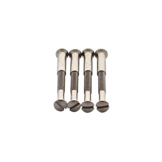 Intersteel patenboutjes met huls [4x] - M4x38 mm - vernikkeld
