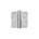Intersteel kogelstift paumelles - 89x89x3 mm - DIN links - afgerond - RVS geborsteld